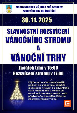 Vánoční trhy a slavnostní rozsvícení vánočního stromečku 1